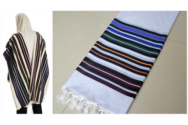 <font color=#010080>Bnei Ohr Tallit (Rainbow Stripes)</font>