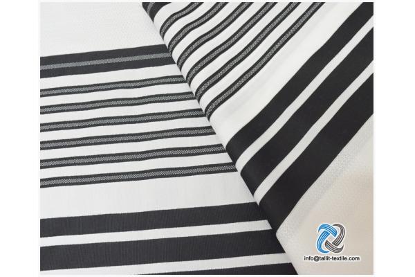 Nonslip Tallit Acrylic Prayer Shawls with black stripes