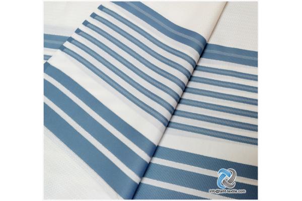 Nonslip Tallit Acrylic Prayer Shawls in Grey color stripes